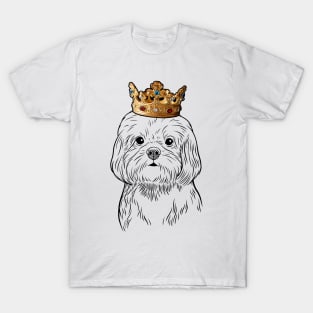 Peekapoo Dog King Queen Wearing Crown T-Shirt